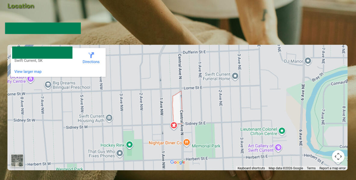 Map embed for accurate location