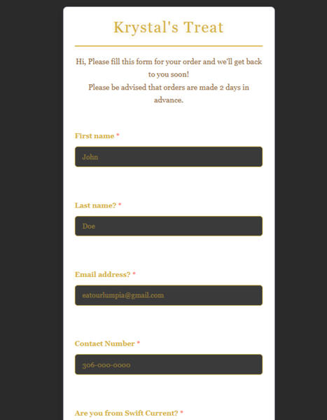 sends out emails after ordering