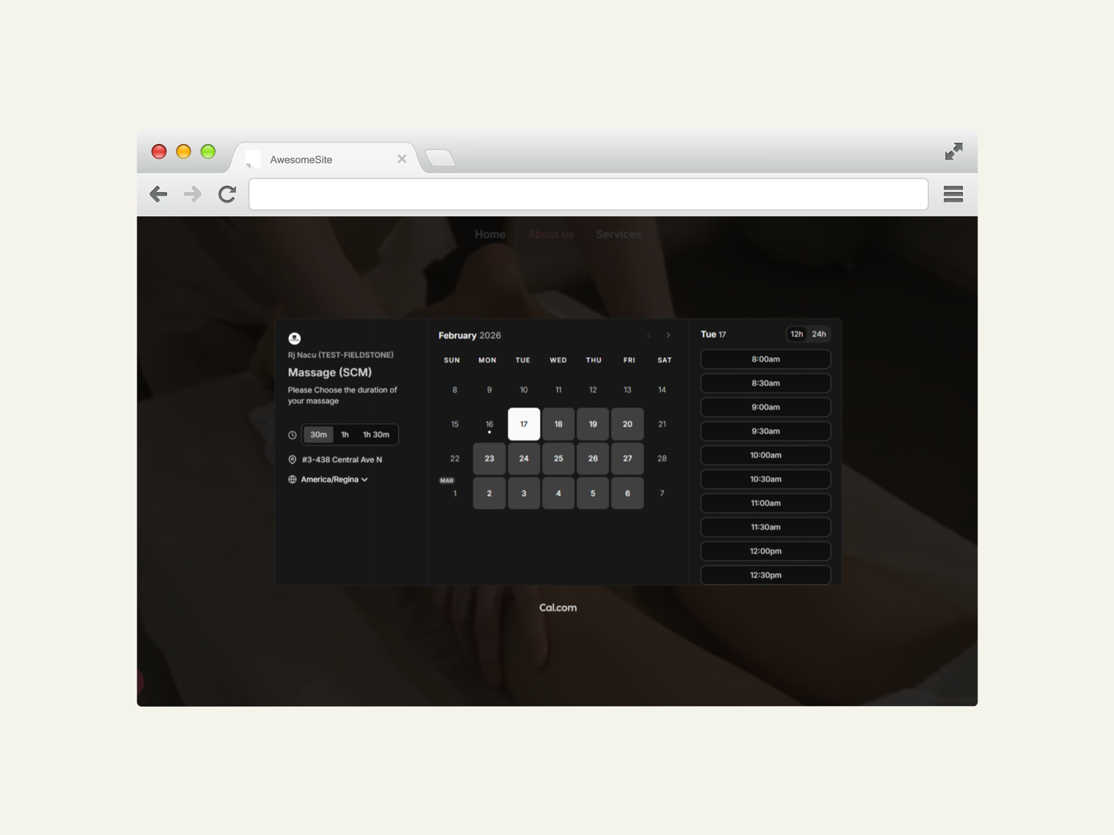 Booking System (Browser) "Custom appointment scheduling automation"